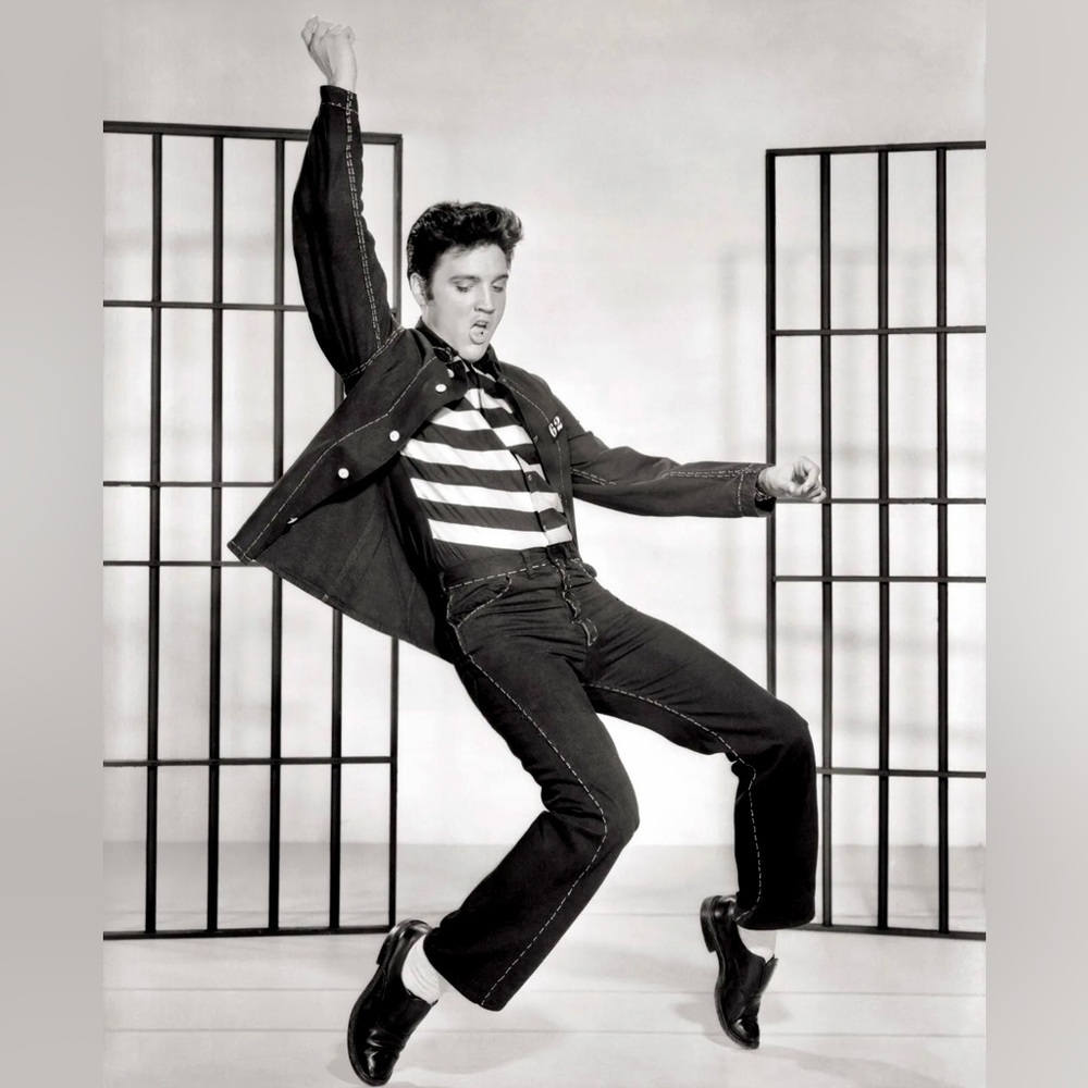 Young Elvis Presley black & white picture side profile wall art home decor - Picture 2 of 2